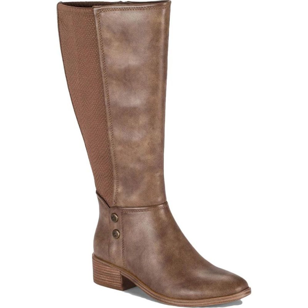 Baretraps Womens Madelyn Brown Faux-Leather Zipper Knee-High Boots Shoes NWOB